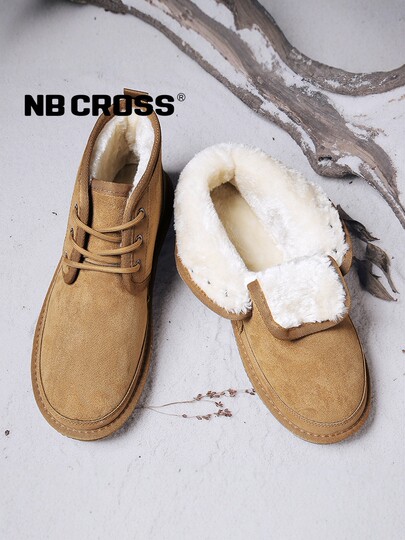 NB CROSS flagship store official snow boots men's cotton shoes winter plus velvet thickening warm northeastern men's bread short boots