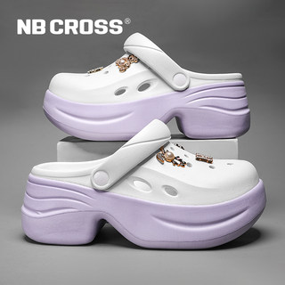 Nb Cross official store Thick-Soled Clogs for Women 2025 New Fashion Height-Increasing Versatile Casual Beach Sandals
