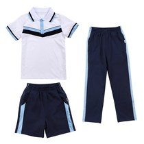 Factory made Xiamen Tongan District Primary School Uniform Summer Boys Short-sleeved T-shirt (set)