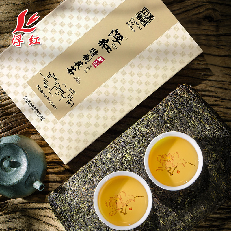 江茶集团 浮红 特制茯茶 手筑茯砖 黑茶 350g 天猫优惠券折后￥19包邮（￥69-50）