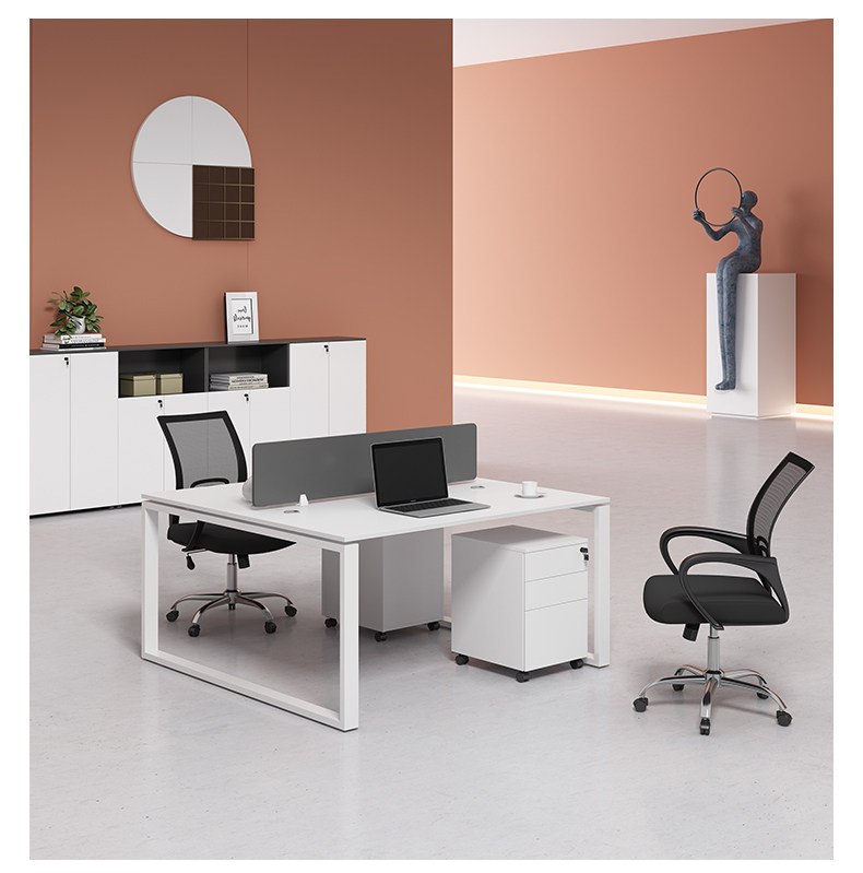 Desk staff four-seat office desk chair combination computer double artificial seat staff chair modern simple desk