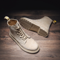 Fall Martin boots Mens breathable Inron High Help shoes for men Boots Wave Shoes Overalls Boots Man Leather Boots Snowshoeing Mens Shoes