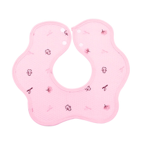 Flower petal saliva towel baby bib waterproof pure cotton rotatable baby eating flower bib widening neck to prevent spitting up