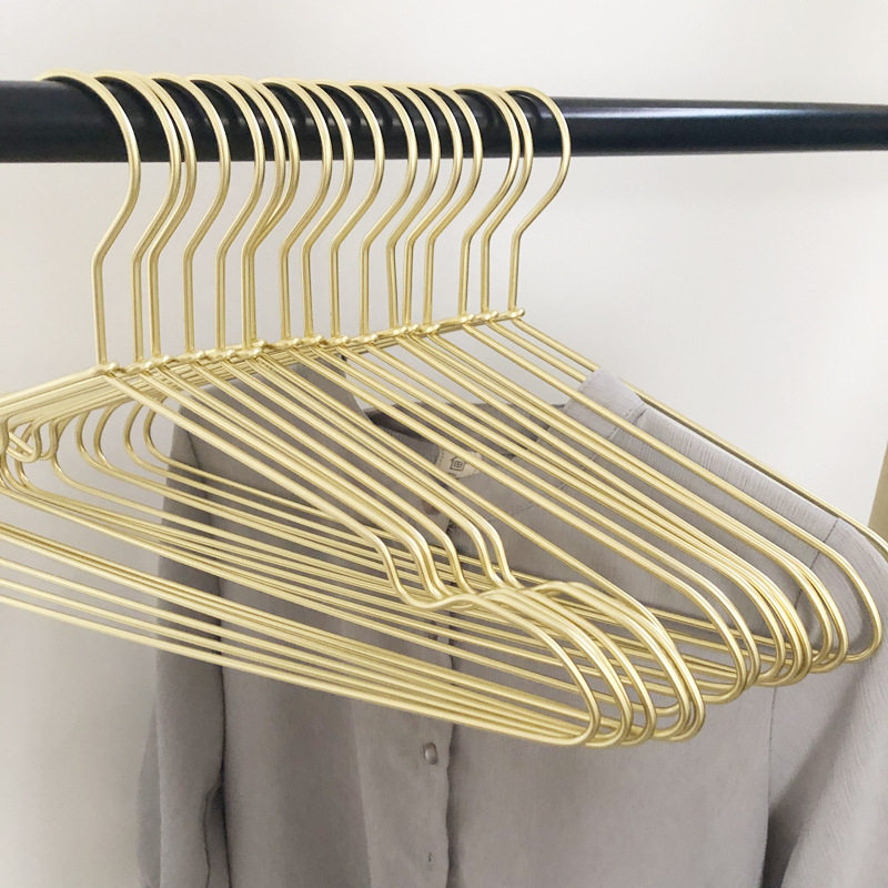Aluminium alloy hanger anti-slip without mark for home hanging clothes hanger sunning metal clothes hanger Sub-space aluminium clothes brace 10-Taobao