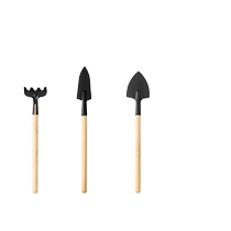 Flower planting tools Planting vegetables and flowers Gardening soil loosening flower shovel Potted flower arrangement planting tools three-piece set small shovel 824