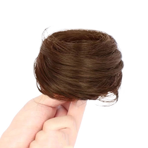 Low-tied ball head wig female real hair band Hanfu ancient style hair bag natural fluffy hair lazy peoples hair 824
