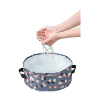 Portable collapsible basin outdoor water basin travel supplies laundry basin travel laundry artifact foot soaking bucket 824