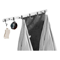 Upgraded household row hooks kitchen wall hooks bathroom hangers punchable strong load-bearing row hooks 824