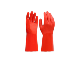 One-piece velvet gloves extended and thickened housework cleaning laundry dishes waterproof wear-resistant kitchen velvet winter 824