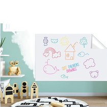 Static whiteboard wall stickers are removable and erasable without damaging the wall. Home childrens room and bedroom graffiti drawing writing board 824
