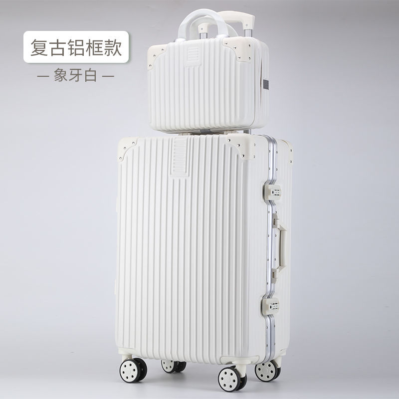 Mother-in-law suitcase female ins net red 20-inch suitcase men's trendy password trolley case aluminum frame 24-inch durable