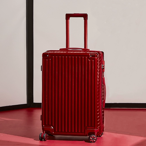 Бордовый портативный чемодан для невесты для влюбленных