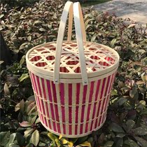  Bamboo basket Bamboo basket Bamboo basket Bamboo basket Bamboo Basket Bamboo Basket for Woven Bamboo Basket with Nets Red Eggs Basket