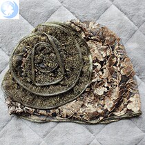  Back to tuft headscarf Fashion Chater Hair Accessories Retro Temperament Shiny Silk Big Flowers Baotou Cap Mom White Hair