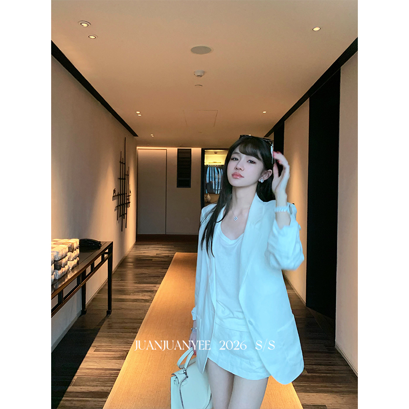 Juanjuanyee【Row Tailored Suit】Minimalist, Quiet Luxury, New Aristocratic Style, Thin Linen High-End Suit Jacket