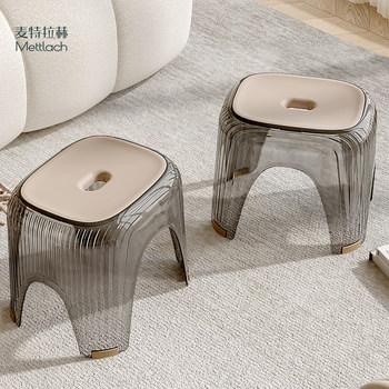 Thickened Plastic Low Stool, Non-Slip Bathroom Stool, Household Shoe-Changing Stool, Children's Bathing Stool, Baby Hand-Washing Stool