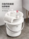 Covered bucket, bath bucket, portable, sitable, plastic household student dormitory, fishing, car wash, water storage bucket and basin set