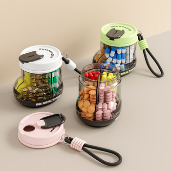 Portable Pill Box, Small and Convenient for Carrying, Weekly Pill Organizer for Seven Days, Food-Grade Mini Medicine Storage Box with Compartments