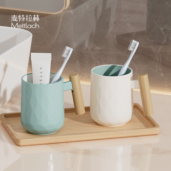 Toothbrushing and Mouthwash Cup, High Aesthetic Value, 2025 New Model, Simple and Creative Couple Toothbrush Cup, Anti-Mold and Antibacterial Wash Cup, Dental Cup