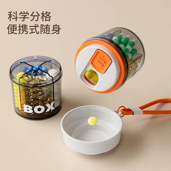Portable Pill Box for Seven Days a Week, Mini Medicine Dispensing Box for Three Meals a Day, Compartmentalized Medicine Storage Box