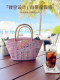 Trendy Outdoor Camping Tote Basket, Beach Basket, Bathing Basket, Shopping Basket, Grocery Basket, High-Value Swimming Basket for Home Use