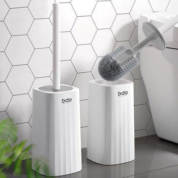 Toilet Brush with No Dead Ends, Wall-Mounted Household Toilet Cleaning Brush, Bathroom Toilet Cleaning Tool Set, Squat Toilet