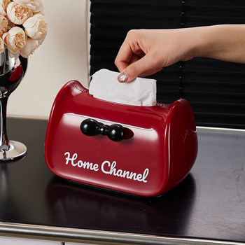 Tissue Box for Living Room, Light Luxury, High-End, 2025 New Model, Tissue Box for Home Use, Creative and Personalized Coffee Table Tissue Storage Box