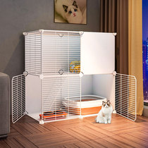Cat cage Home villa Large free space Cat house Cat house Indoor with toilet Small cat nest Cat cage