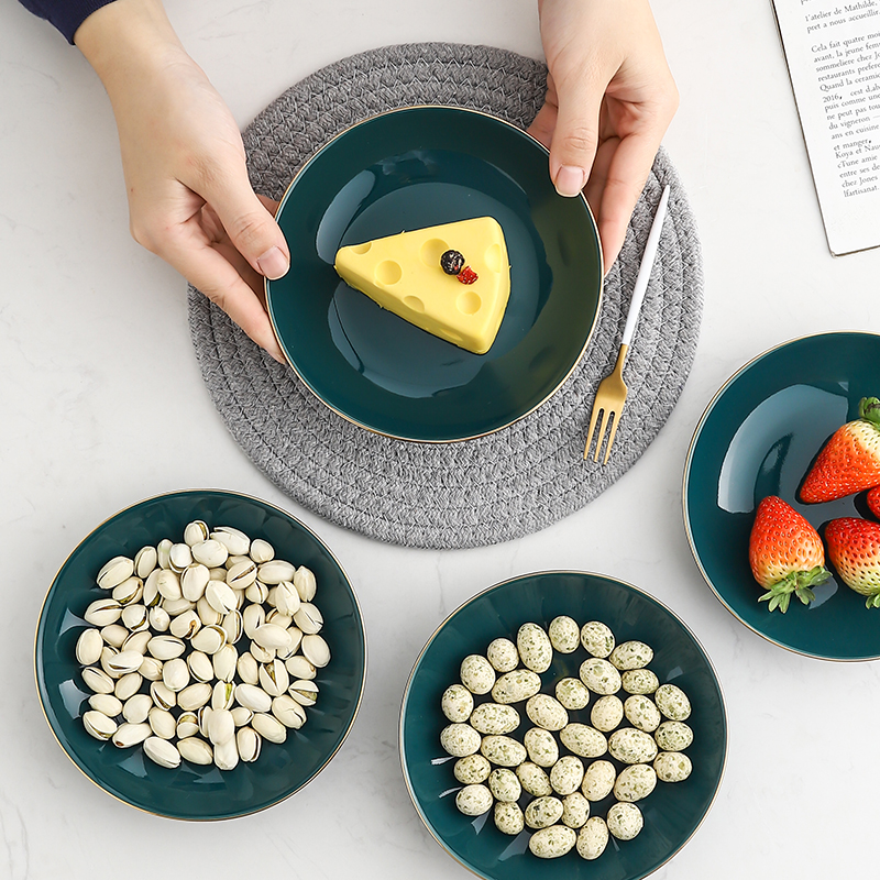 Scene for the Nordic 6 inches of dried fruit fruit bowl home sweet cake dish creative ceramic snack plate hot pot dab