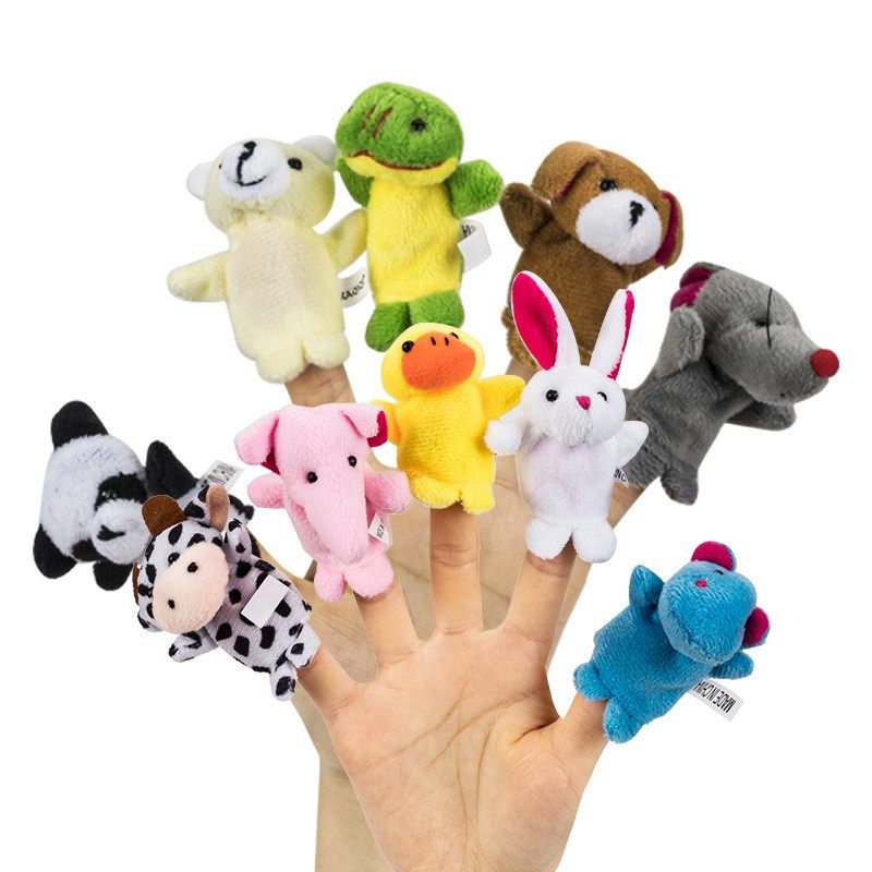 Kindergarten Story Teaching Aids Baby Hand Puppet Toys Children Early Teach Puppet Animal Plush Doll Finger Puppet