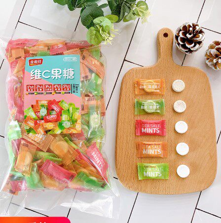 Guoyun vitamin C tangerine peel lozenges sea salt mint candy pineapple passion fruit golden plum tablets vitamin C hotel hospitality circle