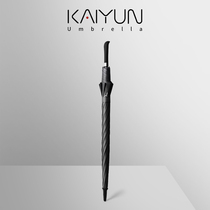 Kaiyun long-handled umbrella Male large oversized automatic umbrella Double long-handled umbrella Straight rod simple black business rain s umbrella