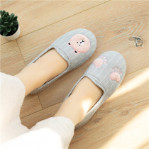 Confinement shoes summer thin bag with cute postpartum breathable maternity shoes spring and autumn non-slip indoor thick-soled maternity slippers