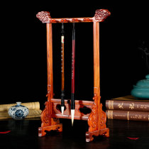 Rosewood small pen holder four treasures of the study calligraphy brush hanger 8-pin wood products solid wood pen hanger