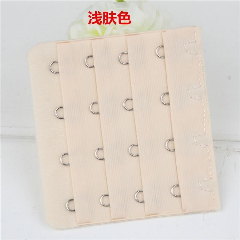 Đồ lót dài khóa nữ phổ quát đàn hồi đơn giản điều chỉnh khớp bốn hàng khóa chống trượt màu cố định áo ngực khóa - Móc treo day co dinh bra