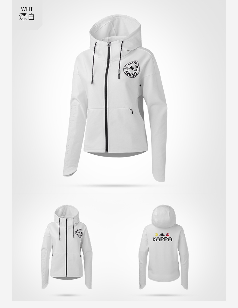 Kappa back-to-back chung Áo len thể thao nữ Pacman Áo hoodie giản dị Kappa K0762MK25D - Thể thao lông cừu / jumper áo thun tay dài nữ