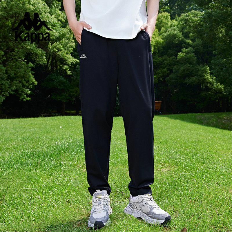 Kappa Retro Casual Pants 2026 New Men's Autumn Cool Sports Pants Black Slim-Fit Pants