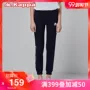 Kappa Kappa Quần Quần Nữ Đàn hồi Skinny Casual Chân đan Quần thể thao K0822AK05 - Quần thể thao quần thể dục 2 sọc