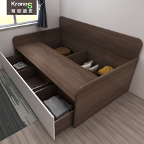 Kono Shijia modern simple tatami bed storage bed 1 2 meters board single bed Pneumatic high box storage bed
