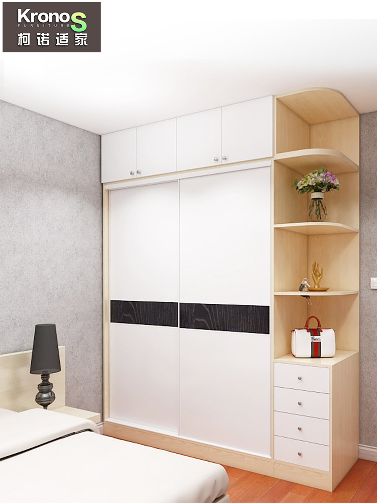Kono home wardrobe sliding door Large wardrobe Bedroom sliding door assembly plate economical simple modern can be customized