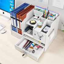 Desk student bookshelf Simple desktop childrens shelf Home office Simple small bookcase Dormitory storage