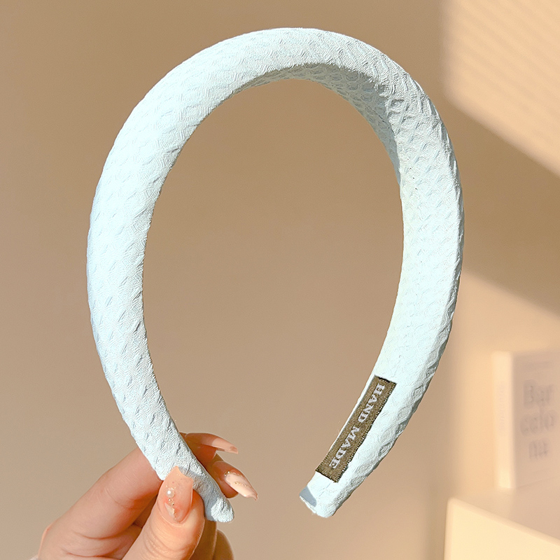 images 7:Mori's high-cranial blue hair hoop female 2023 new lily departure bundle gas wash face hair stamped hair hoop