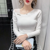 Осенний сексуальный базовый приятный телу приталенный лонгслив, 2020, в корейском стиле