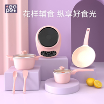 Childrens mini kitchen food play can really cook Cooking full outfit Girl family toy Boy birthday gift