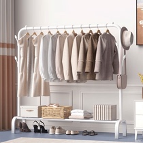 Mobile simple clothes rack floor-standing household simple clothes drying rack hanging clothes rack floor-standing balcony indoor vertical coat rack