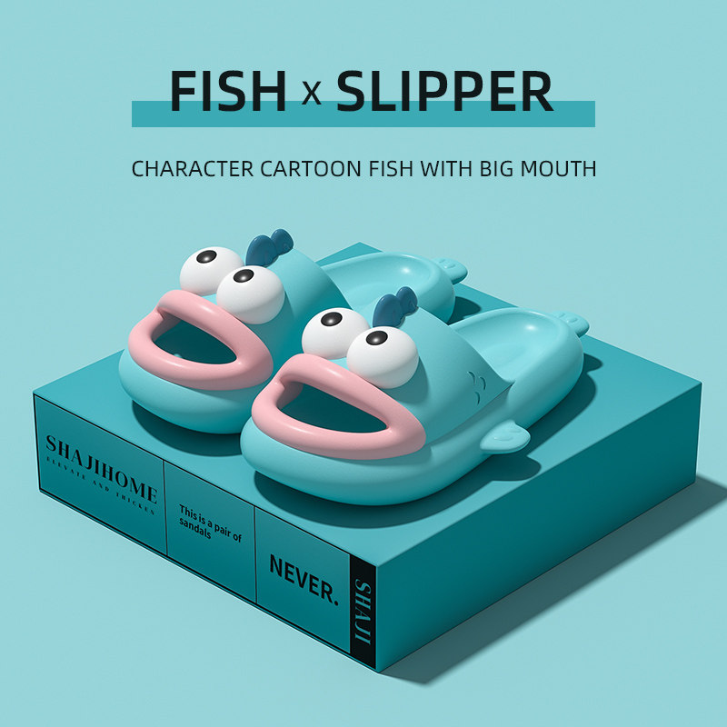 うんちを踏んだような感覚のレディースサマースリッパ、カップルや男性向けのキュートで愛らしい魚型サンダル（2026年新スタイル）