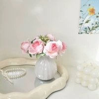 Лунный белый + Светло-розовая роза