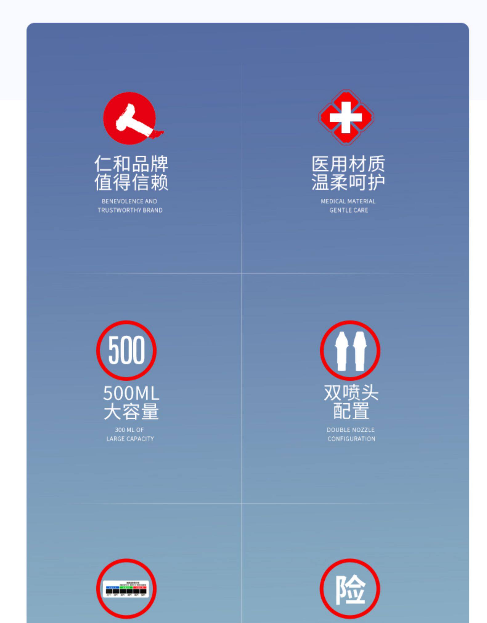 仁和 医用级成人洗鼻器 500ml 双喷头 图3