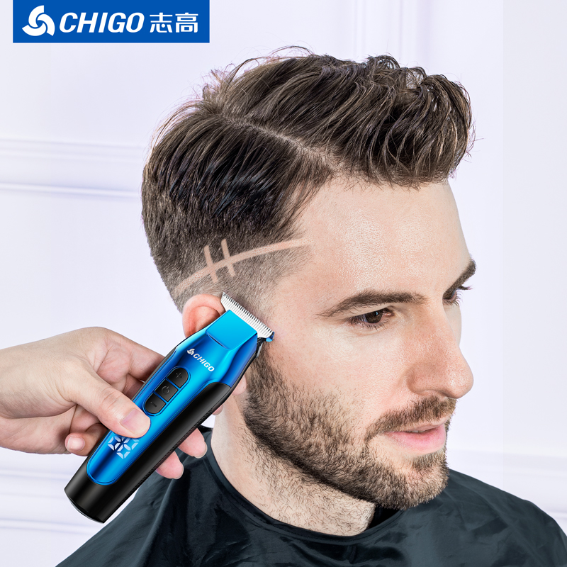Zhigao oil head Push Cut Notch Engraving Electric Pushcut Professional Hair Salon shaved Hair Pushed 0 Head Bald Hairdresser God