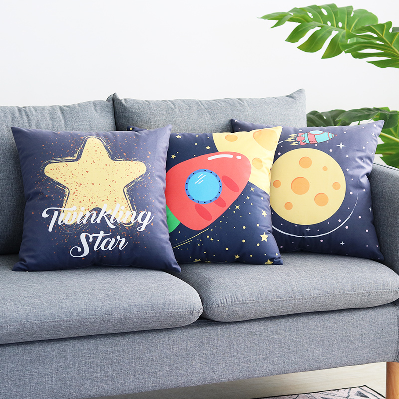 Cute Cartoon Pillow Cushion Sofa Living Room Office Backrest Headboard Cushion Plush Pillowcase Without Insert